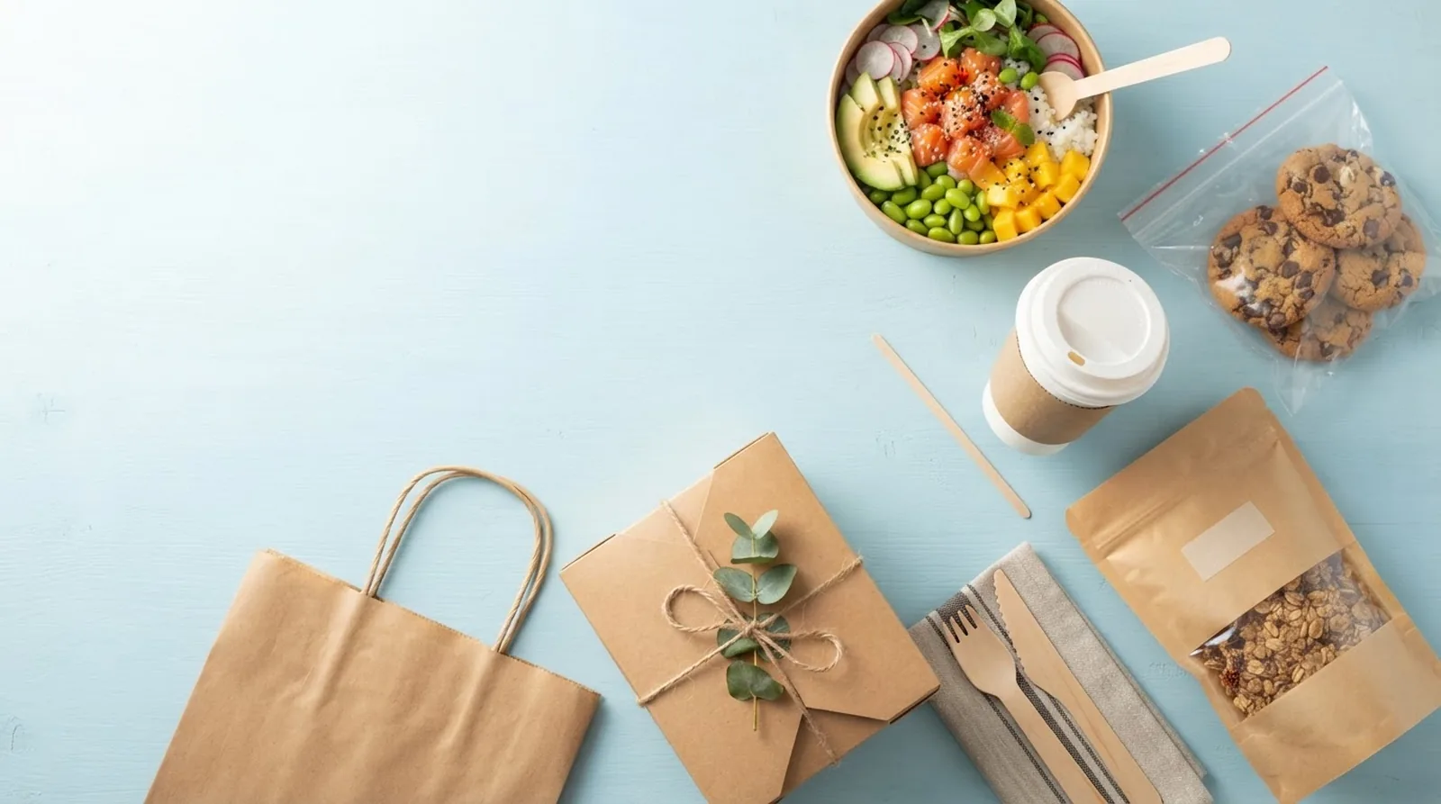 KS food packaging flat lay