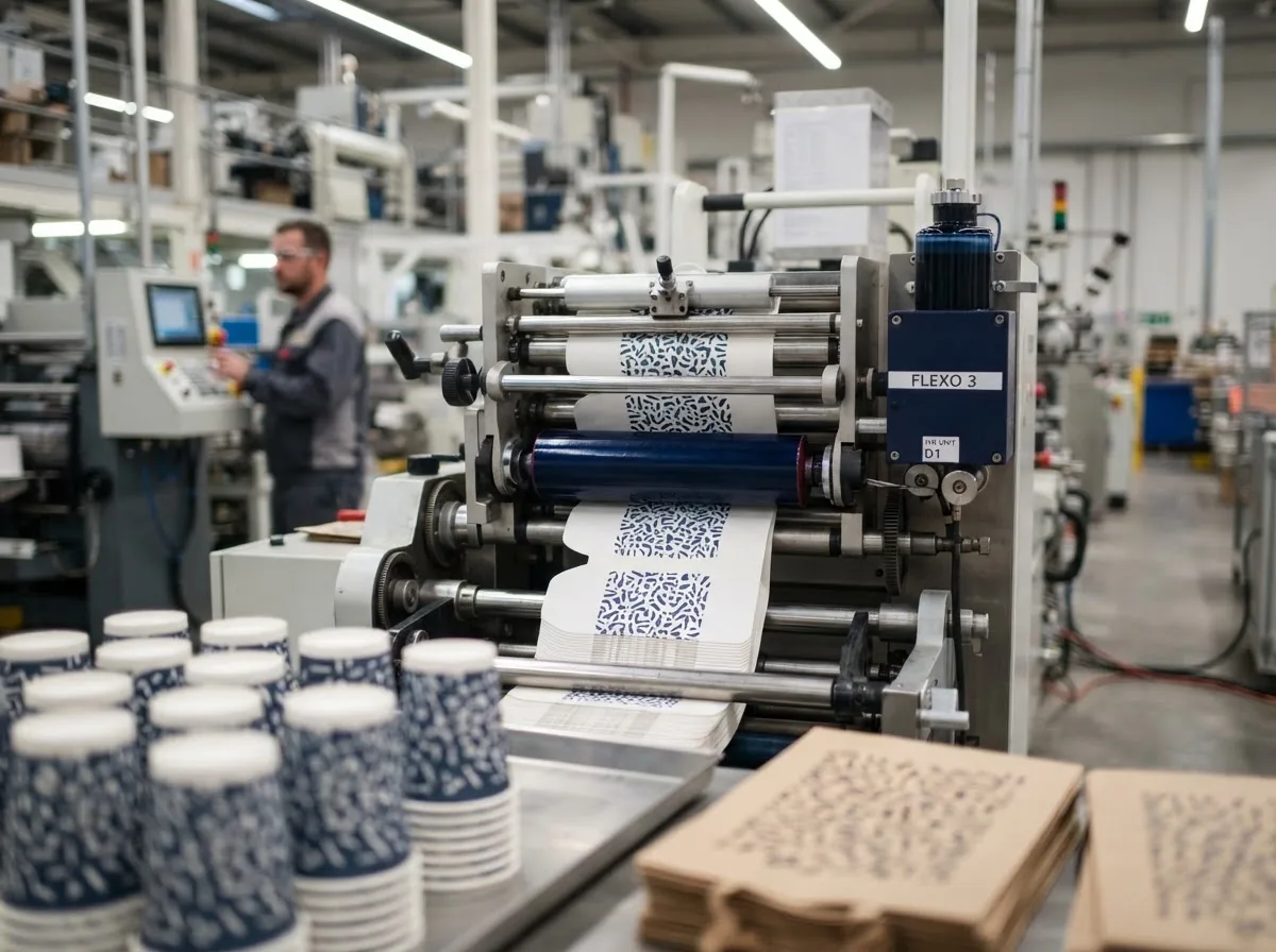 Flexo printing paper cups