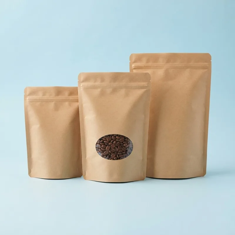 Kraft Stand Up Pouch with Zipper